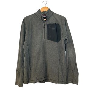 The North Face Men’s Medium Gray Quarter Zip Fleece Pullover Sweatshirt